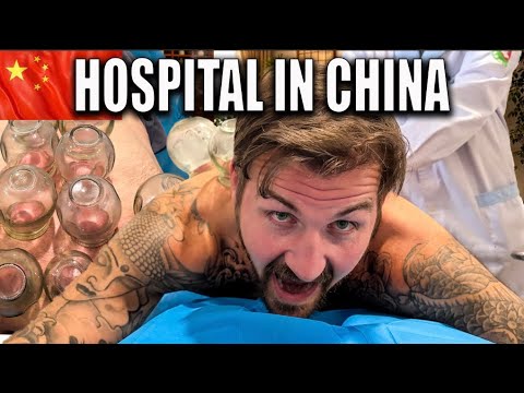 A foreign visitor experiencing a traditional Chinese medicine hospital