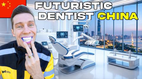 An international visitor sharing a dental care experience in China